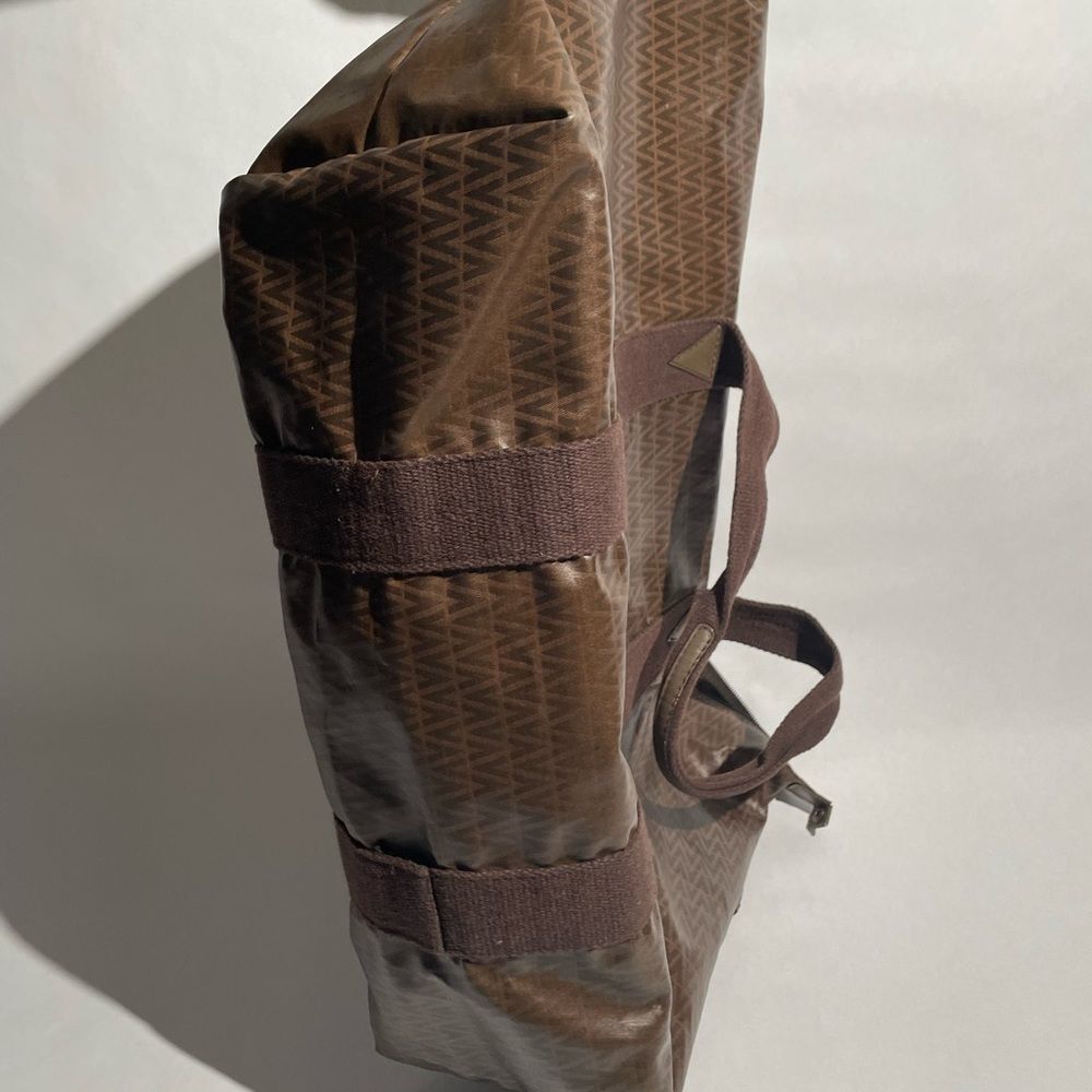 Mario Valentino Travel Boston Bag PVC Leather Brown - Picture 11 of 14